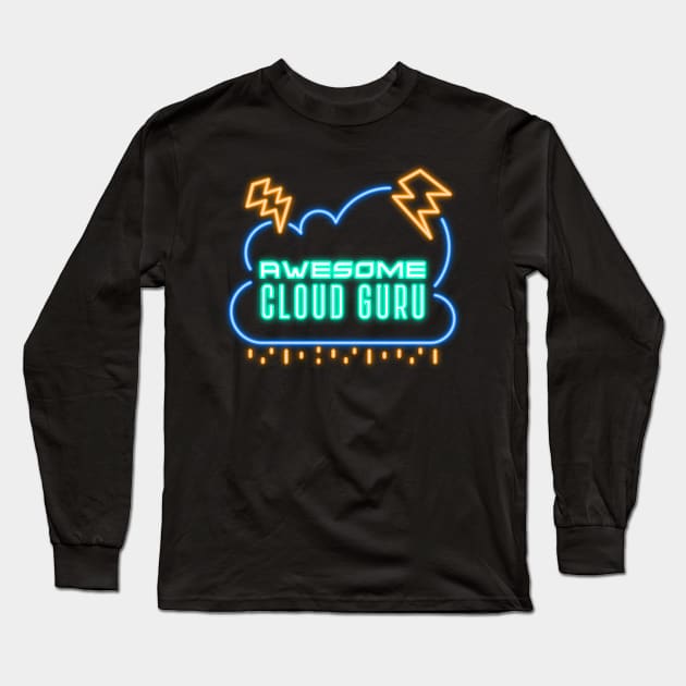 Awesome Cloud Guru - Cloud Computing Long Sleeve T-Shirt by Cyber Club Tees